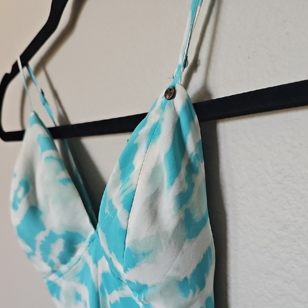 Guess Colorful Vibrant Strappy Back Maxi Dress XS Empire Waist - Picture 3 of 11